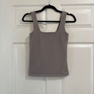 Abercrombie and fitch square neck tank top taupe